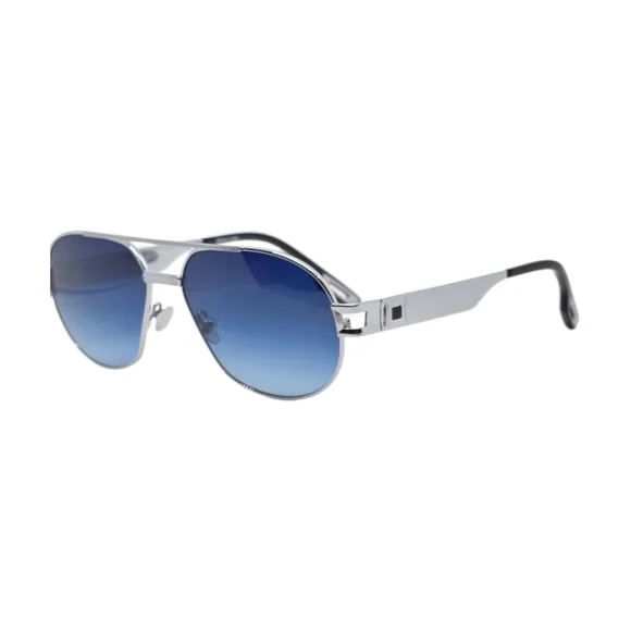 Porta Romana silver Sunglasses with blue lenses